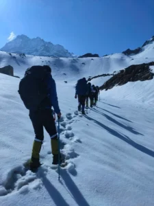 Snowy trek