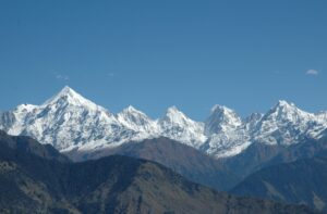 Majestic Panchachuli peaks at dawn.