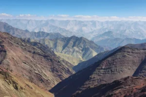 Layered peaks of colorful Ladakh